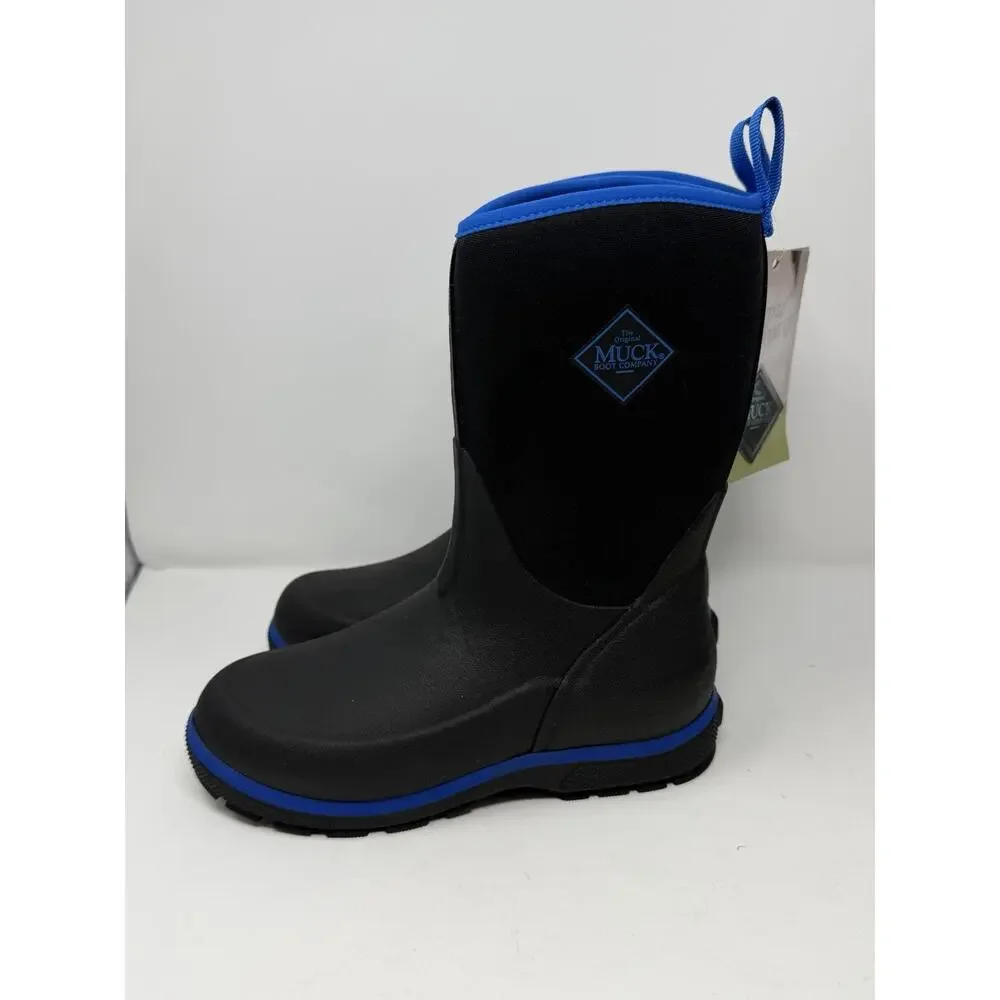 Brand New Original Muck Boot Company Kids Size 3 Black Blue‎ Rain Mudd Snow